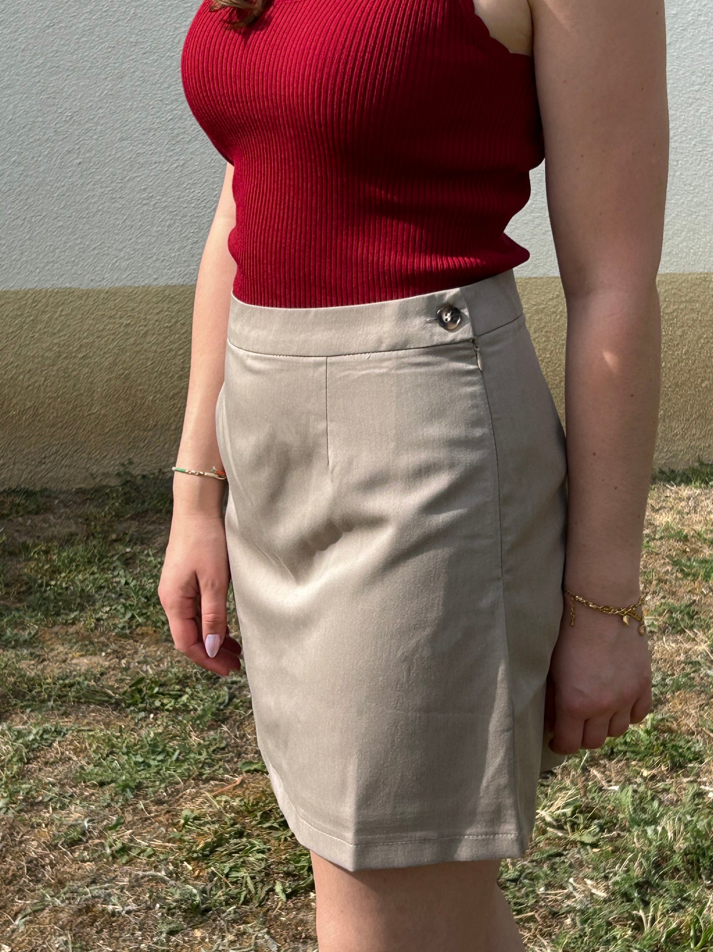 Jupe Taupe "Lola"